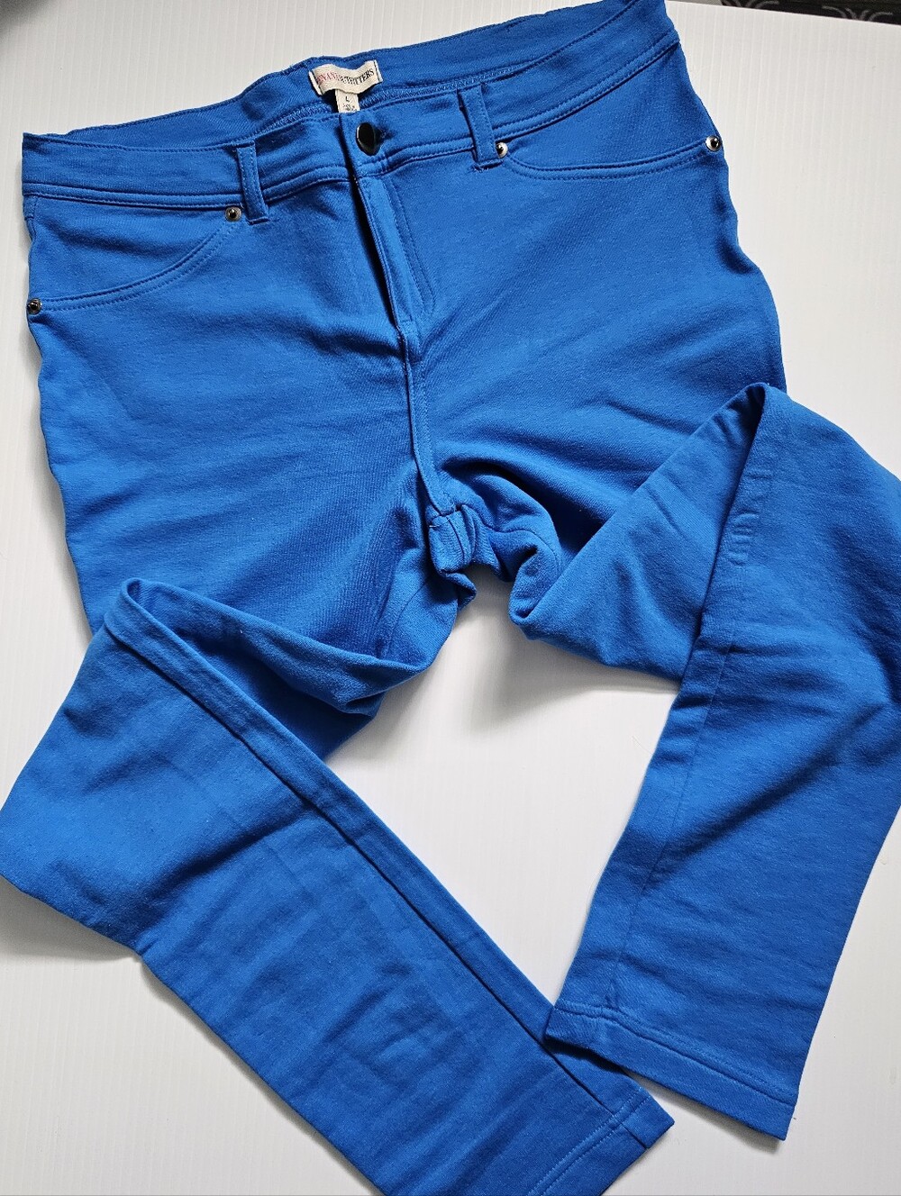 Zenana Outfitters Cobalt Blue Stretch Skinny Pants Size L